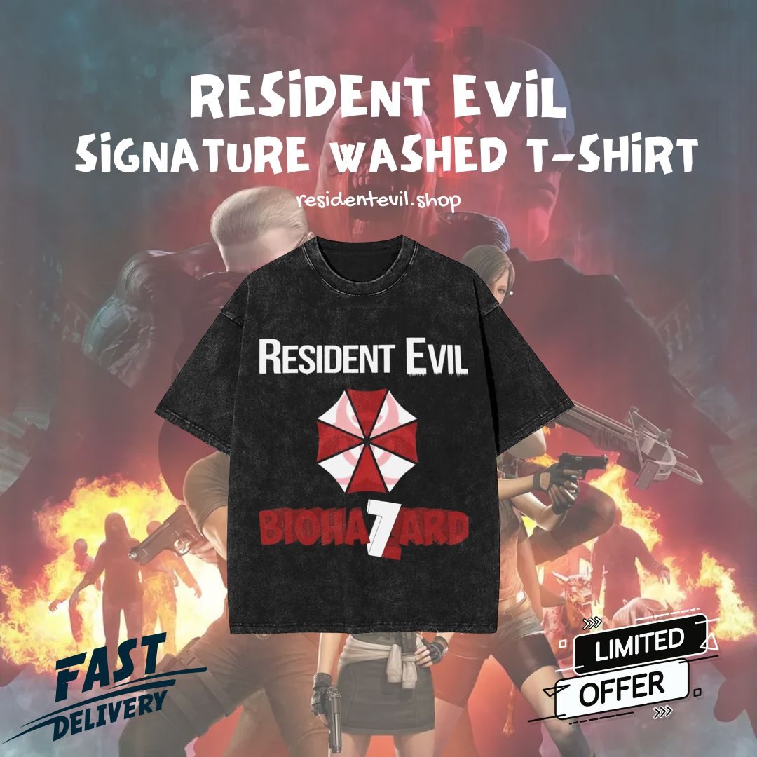 Biohazard Umbrella Corp PTTT0608 Washed  Resident Evil T-Shirts